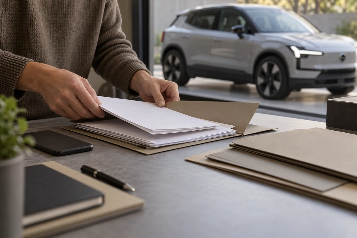 Bateria Volvo EX30: organização de documentos para acompanhar o recall